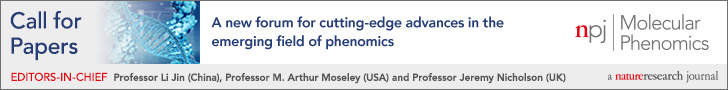 npj Molecular Phenomics: Call for Papers